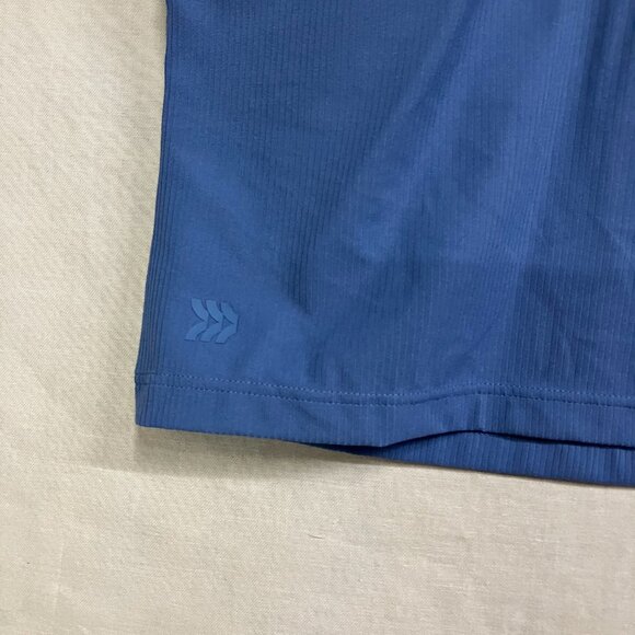 All in Motion Women's XS Blue Everyday Soft Rib Racerback Cropped Support Tank - Picture 10 of 13